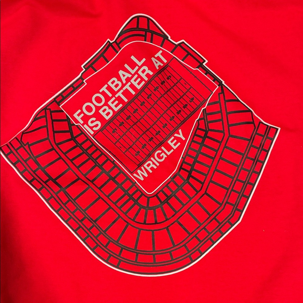 Red Graphic Football Sweatshirt